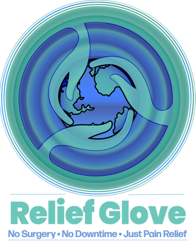 Relief Glove therapy uses a passive persistent stretch to naturally heal damage to tendons and soft tissues in the wrist and forearm returning space to the Carpal Tunnel pathways and freeing the median nerve.